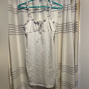 SHEIN White Lace Detail Dress